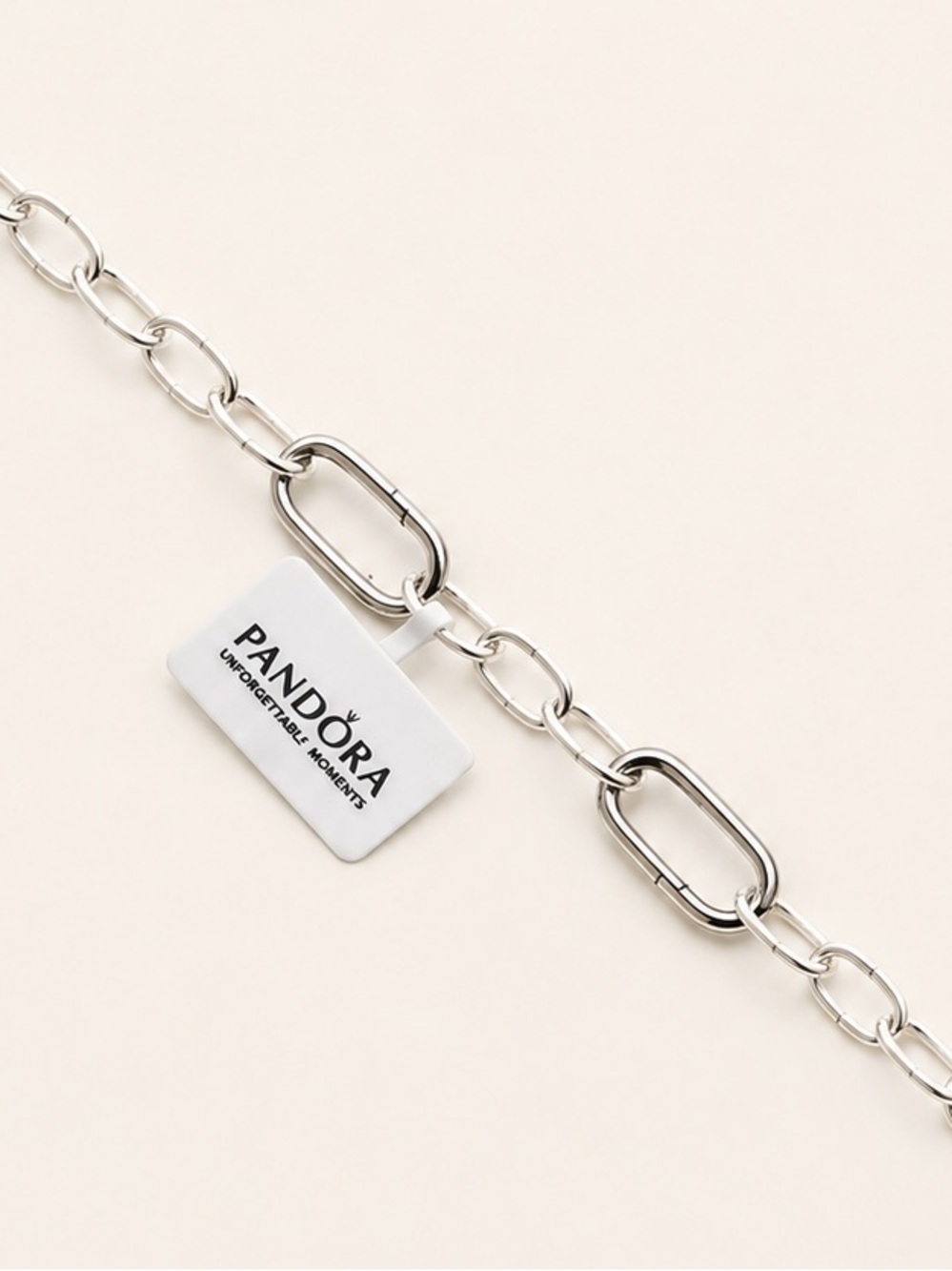 Pandora Moments Sterling Silver Link Charm Bracelet S925 ALE Paperclip Chain - Picture 4 of 6